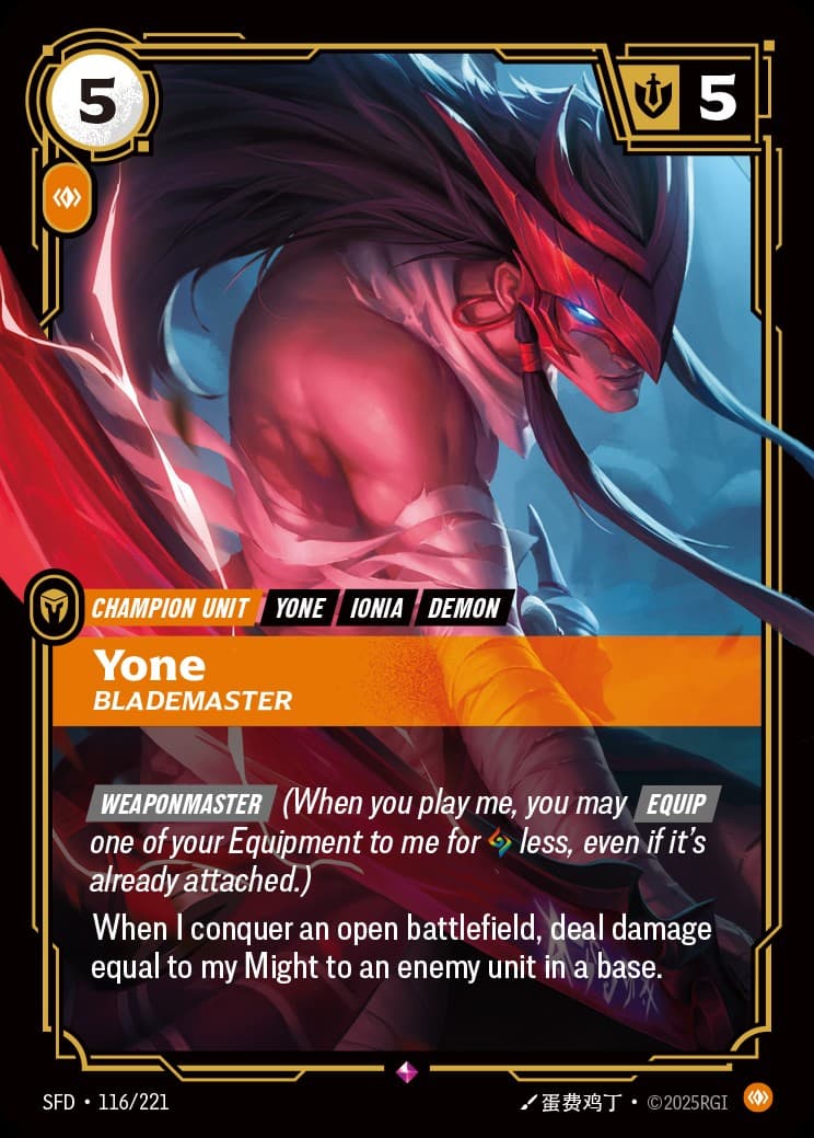 Yone, Blademaster, SFD 116/221